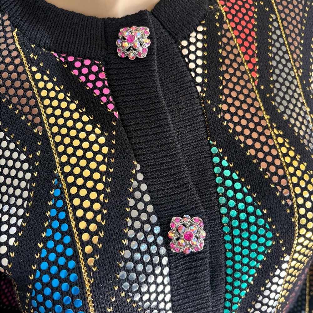 St. John Multi Paillette’s Sequin Knit Jacket blazer evening 10 - Picture 4 of 4